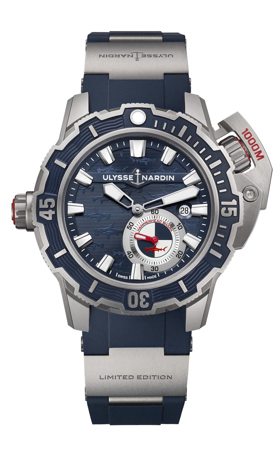 The Ulysee Nardin Diver Deep Dive is water resistant to 1,000m.