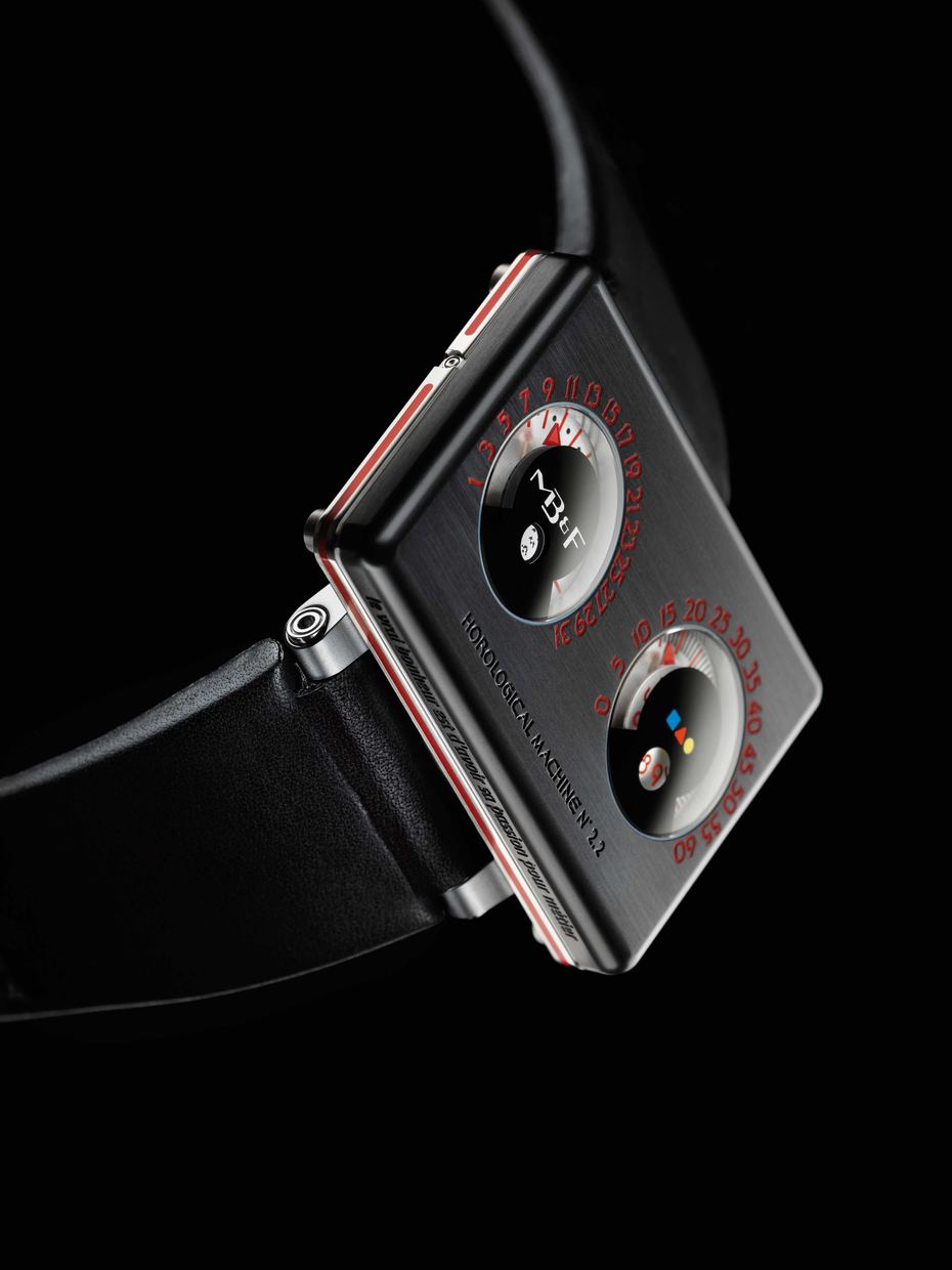 MB&F’s first Performance Art piece was a reimagining of Horological Machine No2, with a case created by French artist watch designer Alain Silberstein. Affectionately called the “black box”, it’s all Bauhaus purity and restraint.