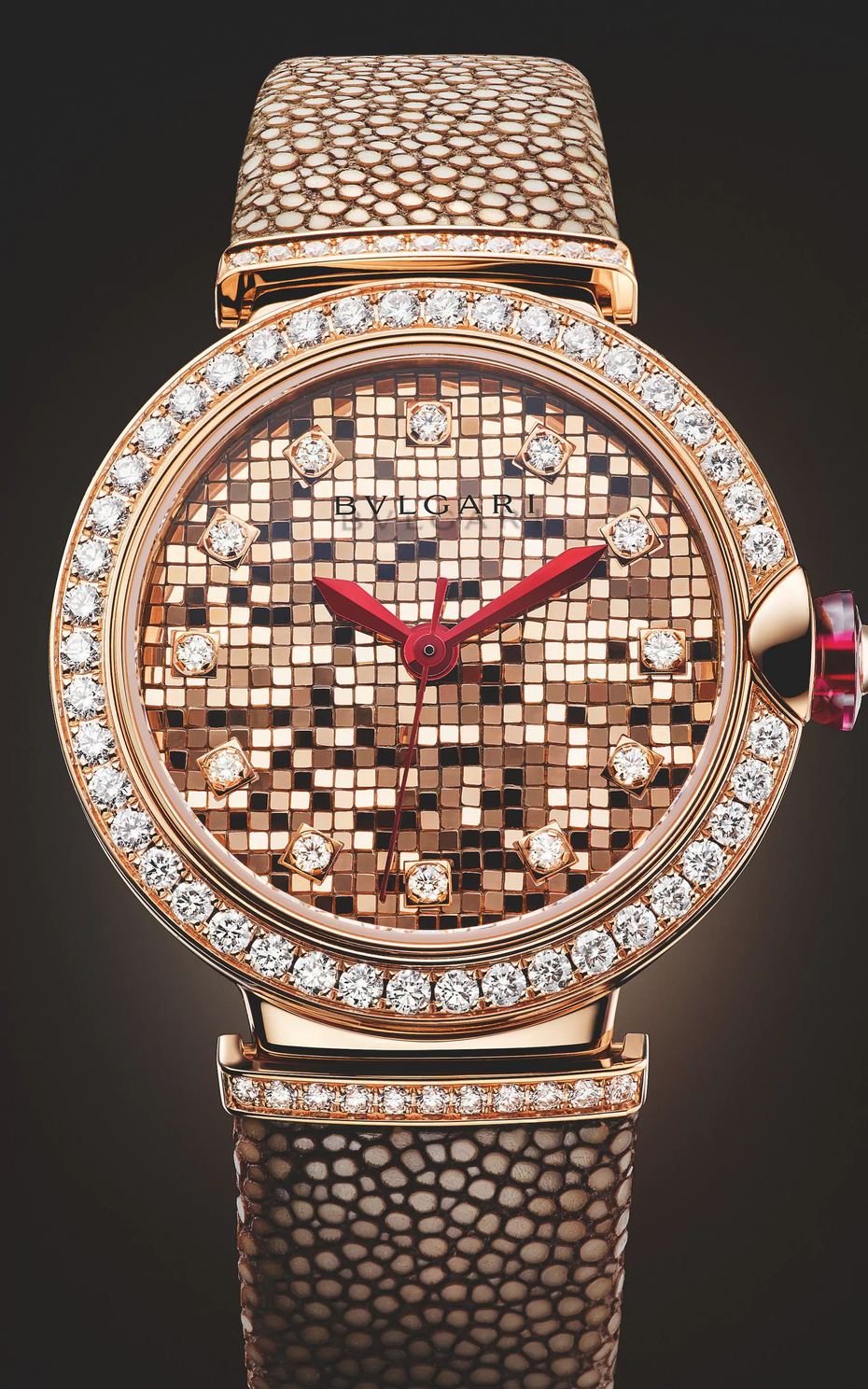 Bulgari's Lvcea Mosaique watches feature minuscule mosaicing